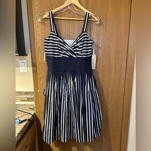 Evan Picone Navy and White summer dress